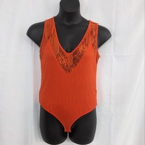 NWT Red by BKE orange sleeveless bodysuit